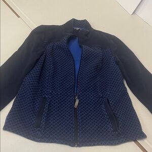 Navy Blue Quilted Jacket By Talbots